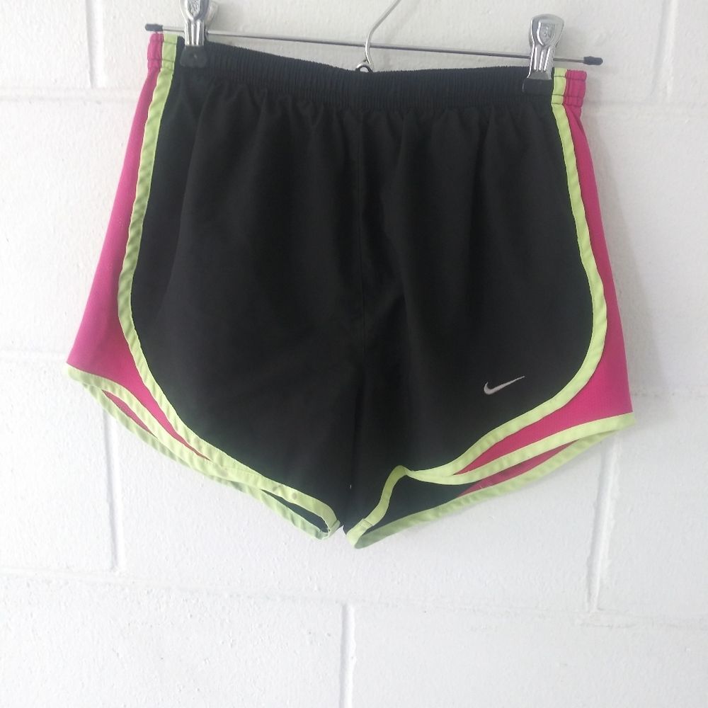 Nike Dri-Fit Stretch Waist Running Y2K Color Block Booty Shorts Size XS